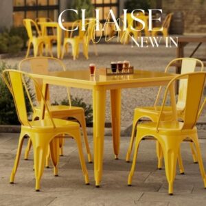 chaise Tolix jaune