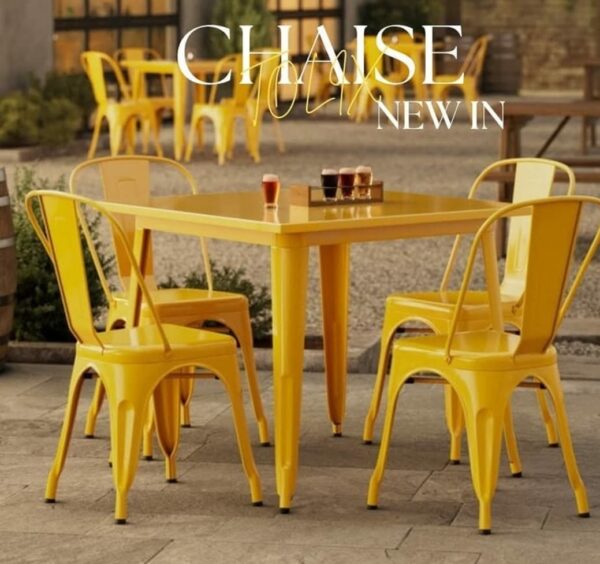 chaise Tolix jaune